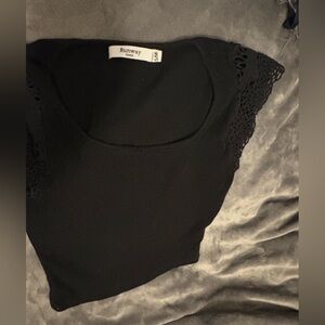 Runway Black Lace Accent Women's Blouse